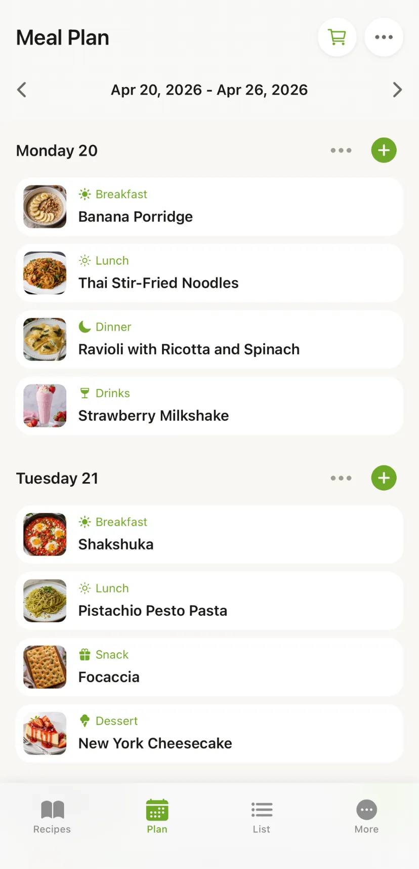 Meal plan